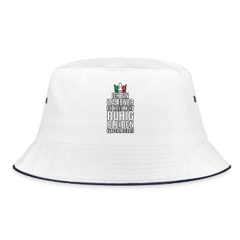 Italy Italian Vaffanculo - Bucket Hat - white/navy - Front