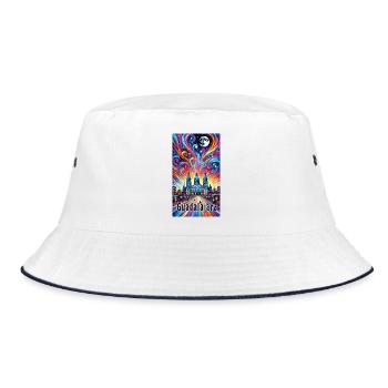Guadalajara Mexiko Farbenfrohes Design - Bucket Hat - Weiß/Navy - Vorne