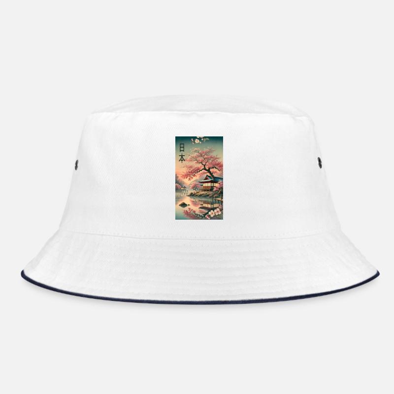 Japan Kirchenblüten Design Bucket Hat