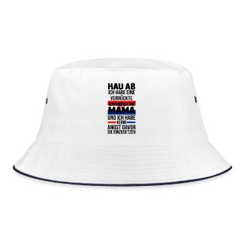 Kroaten Kroate Kroatin Hrvatska Kroatien - Bucket Hat - Weiß/Navy - Vorne