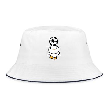 canard jouant football tête tête ballon équilibre tête - Bob - blanc/marine - Devant