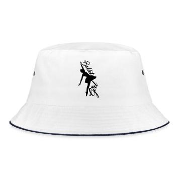 Ballett Tänzerin - Bucket Hat - Weiß/Navy - Vorne