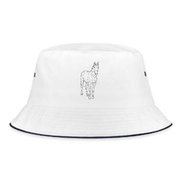 Cora - Bucket Hat - white/navy - Front