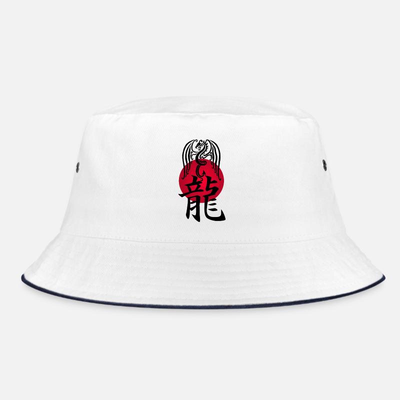 Schwarzer Drache von Japan Bucket Hat