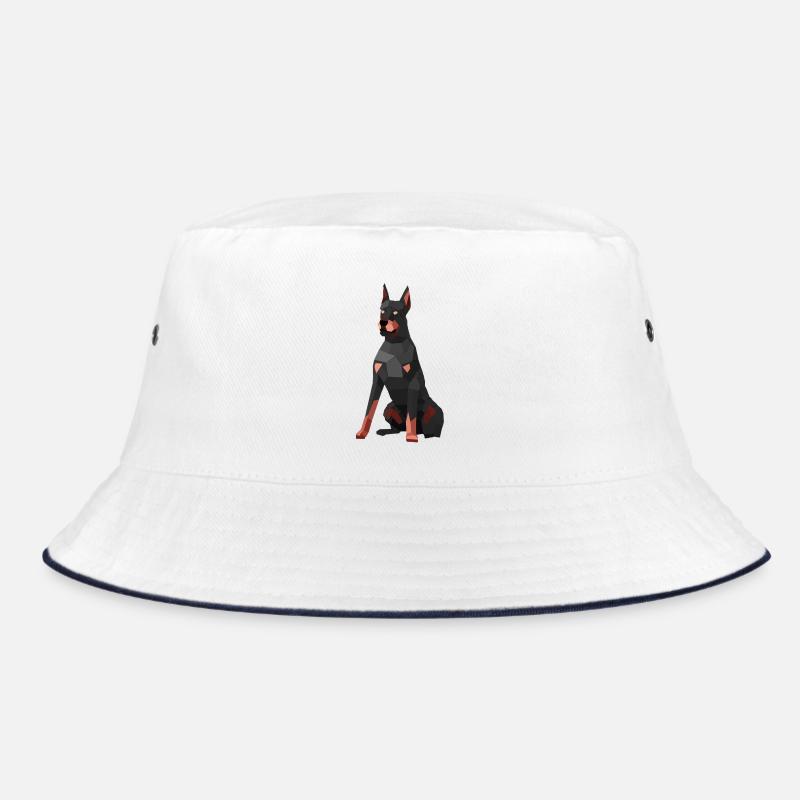 Moderner Dobermann – Low-Poly-Kunst Bucket Hat