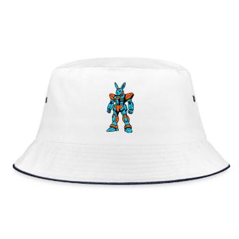 Robo Rabbit bleu orangé - Bob - blanc/marine - Devant