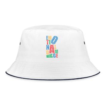 Emotional Damage - Bucket Hat - white/navy - Front