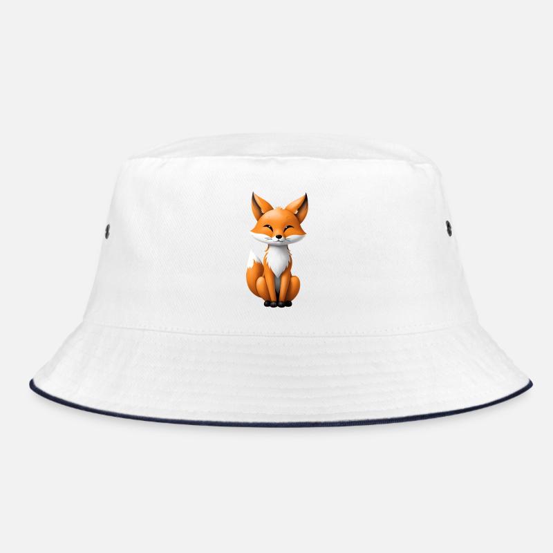 Cute Fox Illustration Bucket Hat