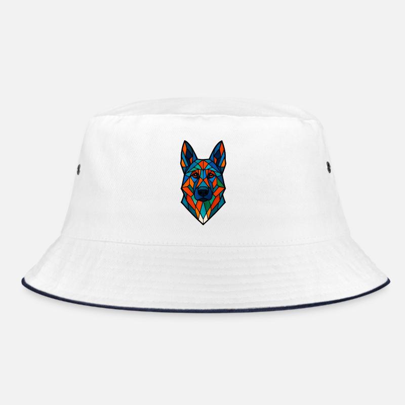 Geometric German Shepherd – Colorful Dog A Bucket Hat