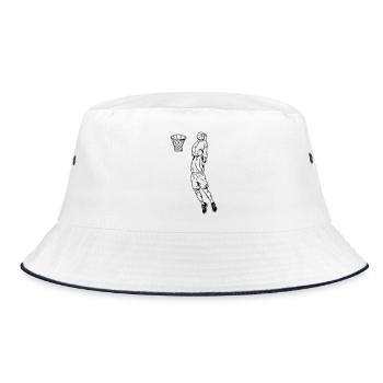 Basketball Slam Dunk - Bucket Hat - white/navy - Front