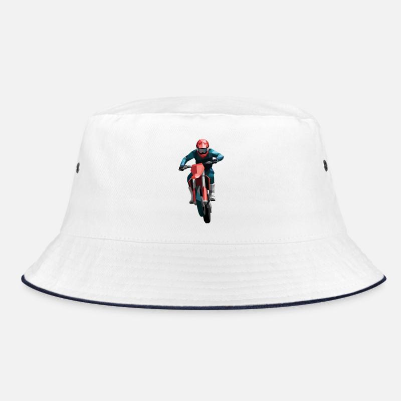 Motocross - Cool Motorcycle Logo Bucket Hat