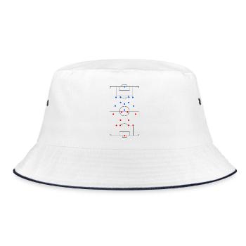 Unisex Design Football Field Tactics - Bucket Hat - white/navy - Front
