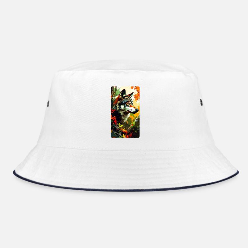 Wolf im Herbst (Blick nach Rechts) Bucket Hat