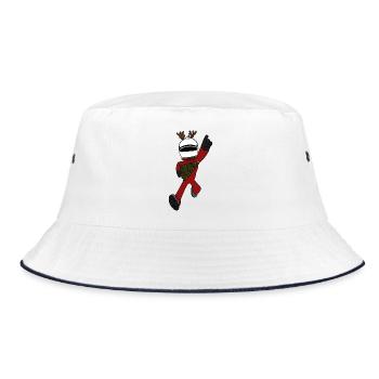Racer Christmas - Bucket Hat - white/navy - Front