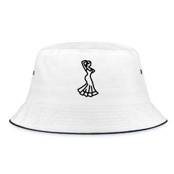 Flamenco - Bucket Hat - white/navy - Front