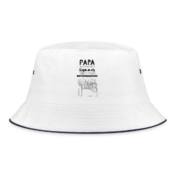 Papa du bist nicht nur der Hammer lustiges Shirt - Bucket Hat - Weiß/Navy - Vorne