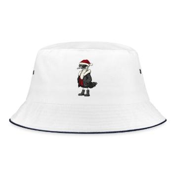 Strauß Weihnachten Winter - Bucket Hat - Weiß/Navy - Vorne