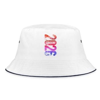 School Child 2026 - School Enrollment - First Grade - Bucket Hat - white/navy - Front