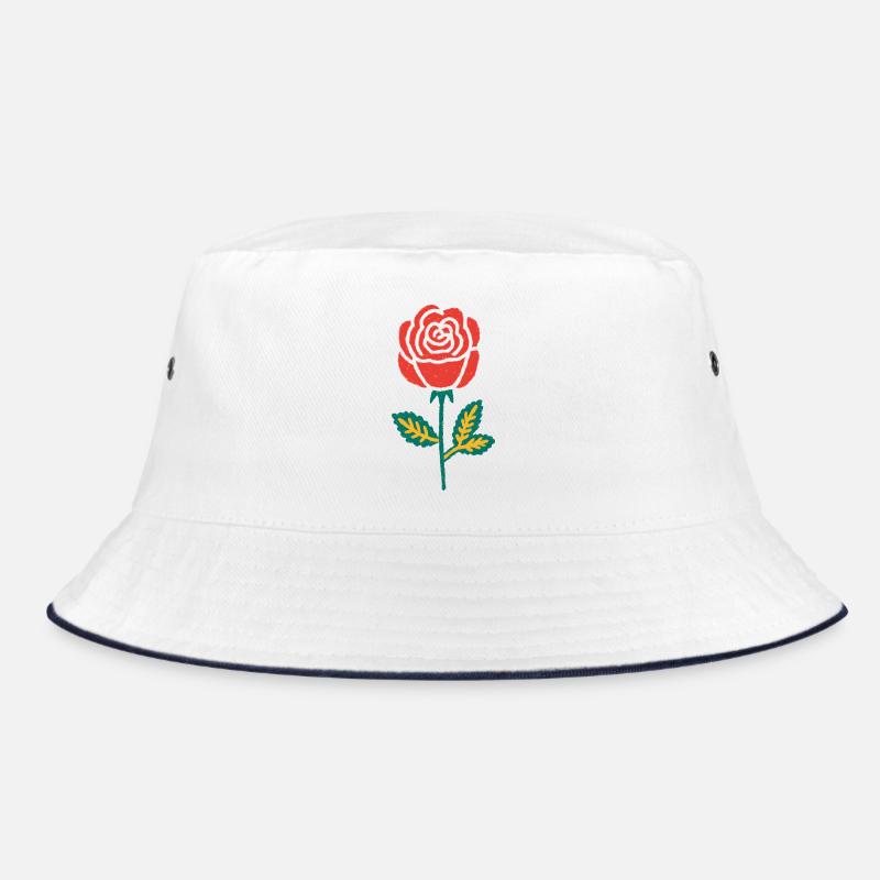Red Rose Hand Drawing Bucket Hat
