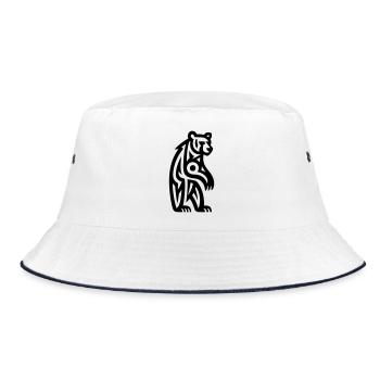 Just a Black Bear #3 - Bucket Hat - white/navy - Front