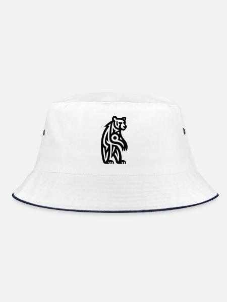 Just a Black Bear #3 - Bucket Hat - white/navy - Front