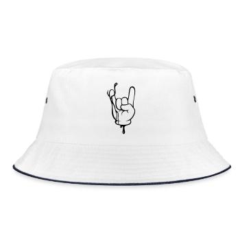 Keep on Rocking on the Water – The Fishing Shirt! - Bucket Hat - white/navy - Front