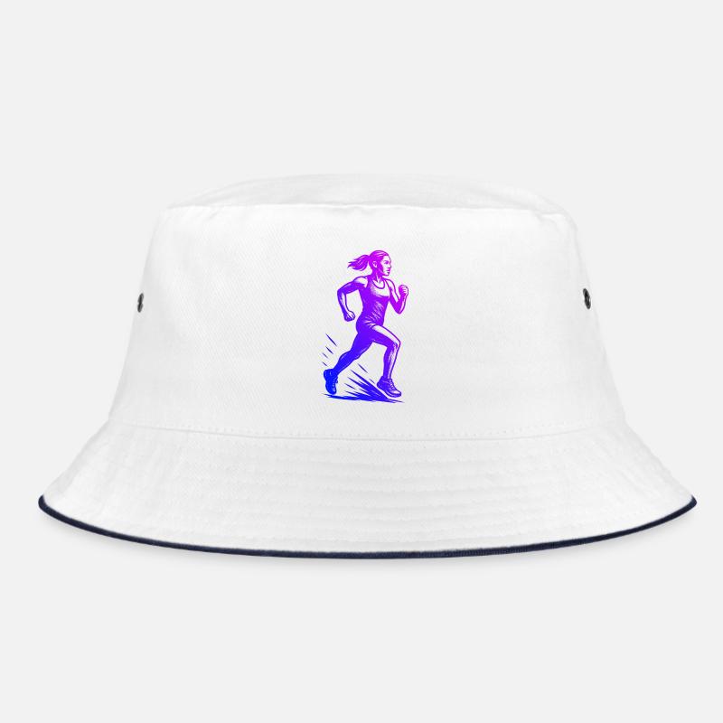 Modern Running Artwork Bucket Hat