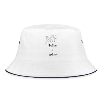 Spider - Bucket Hat - Weiß/Navy - Vorne