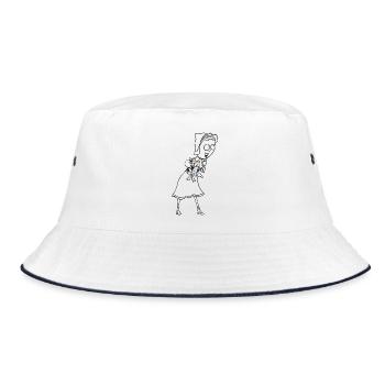 SERBSKA JANKA - kontur - - Bucket Hat - Weiß/Navy - Vorne