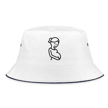 femme enceinte - Bob - blanc/marine - Devant