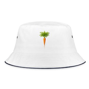 Illustration de légumes naturels à la carotte fraîche - Bob - blanc/marine - Devant