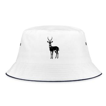 Antilope - Bucket Hat - Weiß/Navy - Vorne