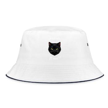 Chat noir Je suis noir et alors - Bob - blanc/marine - Devant
