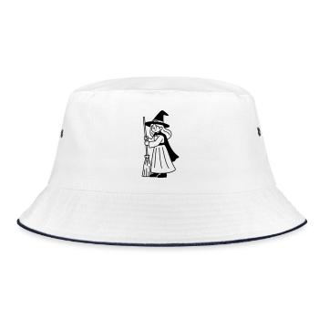 witch - Bucket Hat - white/navy - Front