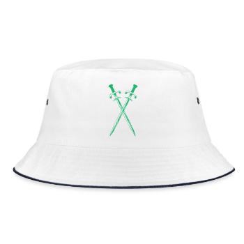 Crossing Green Swords - Bucket Hat - white/navy - Front