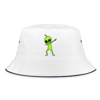 Alien Dab - Bucket Hat - Weiß/Navy - Vorne