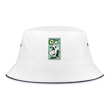 Female dancer #1 - Bucket Hat - white/navy - Front