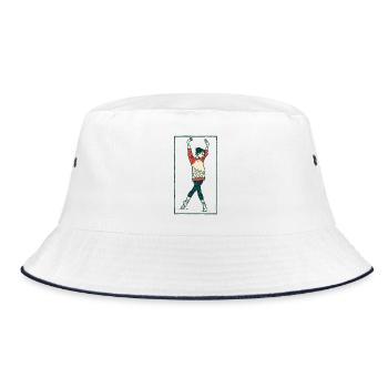 Female dancer #18 - Bucket Hat - Weiß/Navy - Vorne