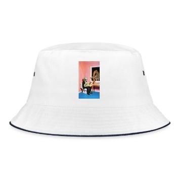 Chill Surreal Alien - Bucket Hat - Weiß/Navy - Vorne