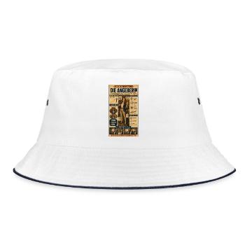 Die Angeberin – Eigenwerbung inklusive - Bucket Hat - Weiß/Navy - Vorne