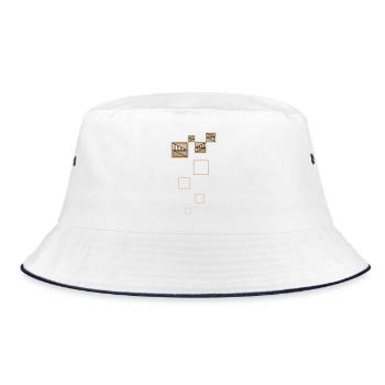 Golden Shapes - Bucket Hat - white/navy - Front