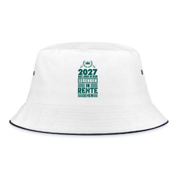 Legenden gehen 2027 in Rente - Bucket Hat - Weiß/Navy - Vorne