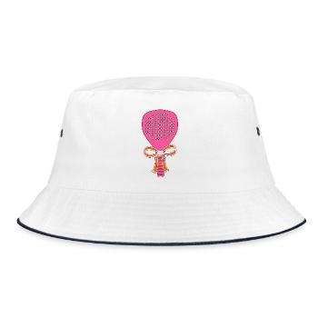 Padel Racket Gift - Bucket Hat - white/navy - Front