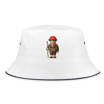 Schwarzwald-Kerl - Bucket Hat - Weiß/Navy - Vorne