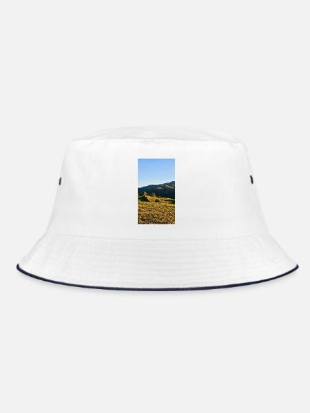 Golden Ridge Panorama - Bucket Hat - Weiß/Navy