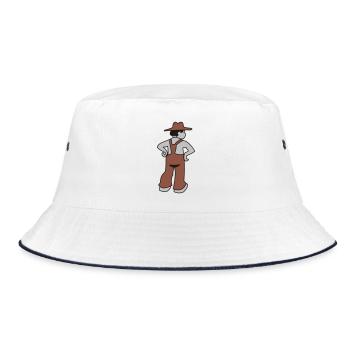 bauer - Bucket Hat - white/navy - Front