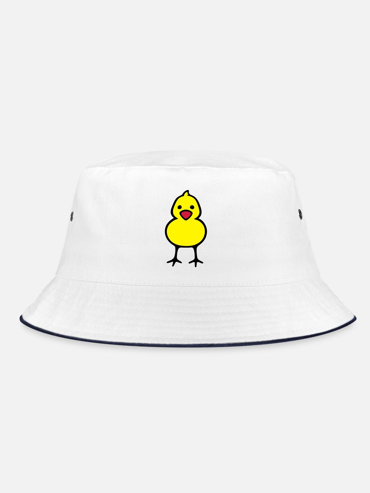 Küken - Bucket Hat - Weiß/Navy - Vorne