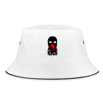 No Pain - Bucket Hat - white/navy - Front