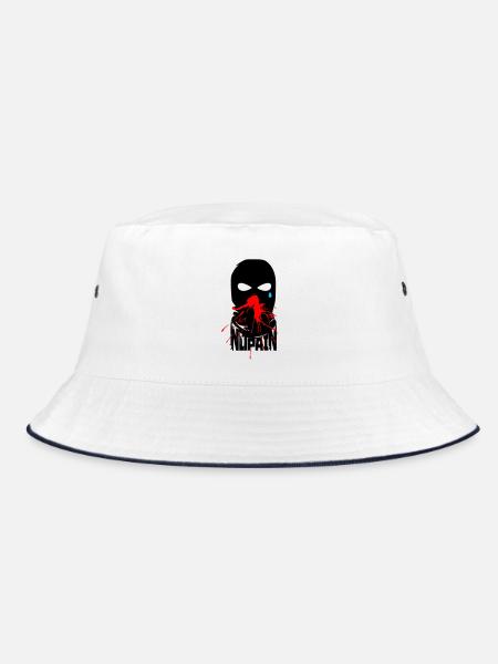 No Pain - Bucket Hat - Weiß/Navy - Vorne