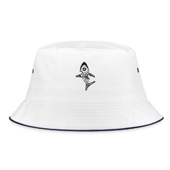 HAI - MAORI - Bucket Hat - white/navy - Front